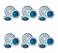 Vajilla de 18 piezas de porcelana, 6 plazas, Marechiaro