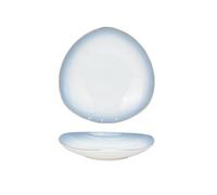 Vajilla de cerámica El esmalte redondo chino con oro y cambio gradual de gris puede ser un tazón de cerámica apto for microondas, tazón de 9 pulgadas(8-Inch triangular disc)