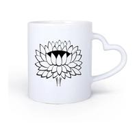 Vajilla de Cerámica para Hogar Budismo de la Flor de Loto Yoga 11oz/320ml El mejor regalo para una bebida matutina, bodas, cumpleaños, regalos para mujeres, Día del Padre, madres, niñas y niños