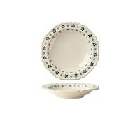 Vajilla de cerámica Vintage con diseño de Flor de Cerezo Azul Perla, Cuencos de arroz para el hogar y Platos para Verduras - Platos de degustación (Plato Hondo de 8 pulga