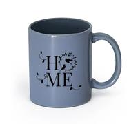 Vajilla de para Hogar Bienvenidos a Birds Living Home （11oz/320ml） bebida matutina, bodas, cumpleaños, regalos para mujeres, Día del Padre, madres, niñas y niños Gris azulado