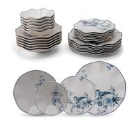 vajilla de Porcelana de 24 Piezas - Güral Porselen Nesrin - Blanca Hueso para 6 Personas - Vajilla Elegante