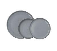 Vajilla duna quid 12 piezas 4 servicios diseño elegante gris