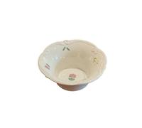 Vajilla francesa de cerámica para la creatividad del hogar, cuenco de dim sum de 16,5 cm, miedo a las flores