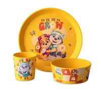 Vajilla infantil de 3 piezas Koziol Connect Grow Paw Patrol, amarillo