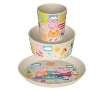 Vajilla infantil de 3 piezas Koziol Connect Peppa Pig color arena