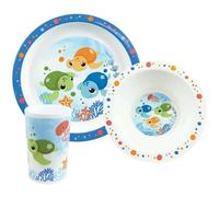 Vajilla infantil Jemini Ma petite carapace assiette, bol, verre 18x10 cm