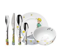 Vajilla infantil WMF El Principito, 6 piezas - cubiertos de acero inoxidable con grabado personalizado - cubiertos infantiles aptos para lavavajillas - regalo de nacimiento o bautizo