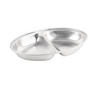 Vajilla ovalada de acero inoxidable para verduras de 8 pulgadas