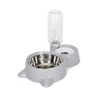 Vajilla para mascotas, cuenco de agua automático con dispensador de botellas de agua de acero inoxidable, diseño desmontable