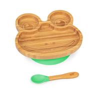 Vajilla para niños con plato de bambú