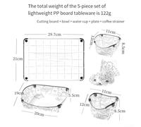 Vajilla plegable y resistente al calor de 19 g de silicona para aventuras al aire libre (A)