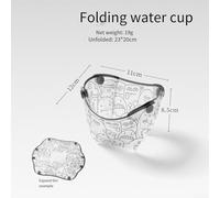 Vajilla plegable y resistente al calor de la taza del silicón de 19g para las aventuras al aire libre (D)