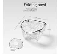 Vajilla plegable y resistente al calor de la taza que acampa del silicón 19g para aventuras al aire libre (C)