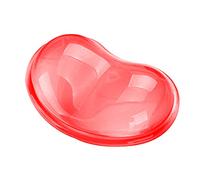 Vajilla Real Alfombrilla de ratón ergonómica translúcida en Forma de corazón con reposamuñecas de Gel de Silicona Que Fatiga la muñeca con eficacia Reloj Real Niño (Red, One Size)