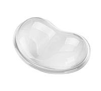 Vajilla Real Alfombrilla de ratón ergonómica translúcida en Forma de corazón con reposamuñecas de Gel de Silicona Que Fatiga la muñeca con eficacia Reloj Real Niño (Clear, One Size)