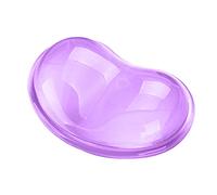 Vajilla Real Alfombrilla de ratón ergonómica translúcida en Forma de corazón con reposamuñecas de Gel de Silicona Que Fatiga la muñeca con eficacia Reloj Real Niño (Purple, One Size)