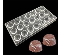 Vak espiral forma 21 celdas Chocolate moldes, hornear moldes para Chocolate, tarta de hielo moldes de repostería de postre bandeja de horno, Bakeware - Molde para tarta de pan Candy Chocolat