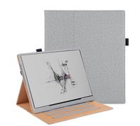 Vakarey Inteligente Cuero PU con Tapa Funda para Boox Note Air 5C con Correa de Mano,Gris