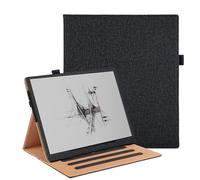 Vakarey Inteligente Cuero PU con Tapa Funda para Boox Note Air 5C con Correa de Mano,Negro