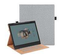 Vakarey para Boox Note Air 4 C Funda con Portalápices,Inteligente de Cuero PU Funda para Boox Note Air 3C B/W con Correa de Mano,Gris
