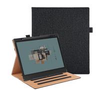 Vakarey para Boox Note Air 4 C Funda con Portalápices,Inteligente de Cuero PU Funda para Boox Note Air 3C B/W con Correa de Mano,Negro