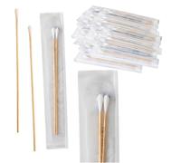 Vakly 200 aplicadores estériles con punta de algodón de 6 pulgadas de largo de 6 pulgadas de largo con punta de algodón médico de madera con eje e hisopos suaves para aplicación de ubicación, limpieza