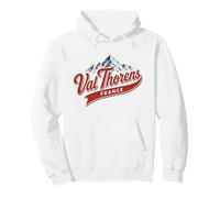 Val Thorens Francia Estación de esquí Montaña Retro Gráfico Sudadera con Capucha