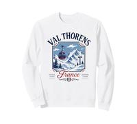 Val Thorens Francia Retro Ski Cable Car Gráfico Sudadera