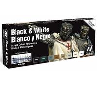 (VAL70151) - AV Vallejo Model Color Set - Black and White