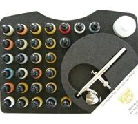 (VAL71172) - AV Vallejo Model Air 17ml - Basic Colours & Airbrush Set