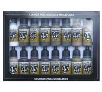(VAL71190) - AV Vallejo Model Air Set - Extreme Modelling Tank (x16)