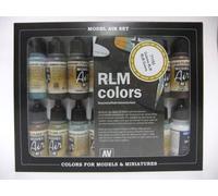 Set De Pinturas RLM COLORS |vallejo|71193| 16x17ml Maqueta Char Promo