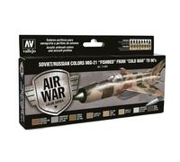 (VAL71607) - AV Vallejo Model Air Set - Soviet MiG-21 Fishbed 50-90's