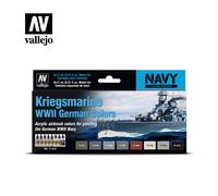 (VAL71615) - AV Vallejo Model Air Set - Kriegsmarine WWII German Color
