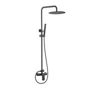 VALAZ Columna Ducha Monomando Negro Mate Serie Turia