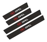 VALBEL 4 Pcs Protectores para Decoración estribos, para Opel Mokka 2020-2023 Emblema Fibra Carbono Cuero Umbral,Anti-rasguño Protector de Alféizar de Puerta Coche,A