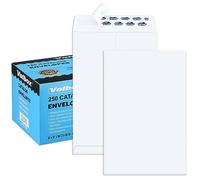 ValBox - Sobres de seguridad autoadhesivos, 15 x 23 cm, 250 unidades, sobres blancos pequeños para envío, almacenamiento y organización