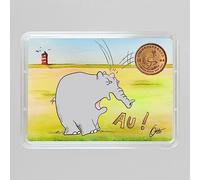 Valcambi Krügerrand Ottifant Otto Waalkes 1/10 oz Moneda de Oro 916 con Certificado World of Coins