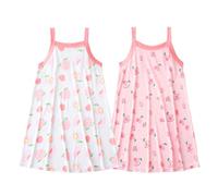 Valcatch 2 Pack Niñas Camisones Vestido Lencero Niños Pequeños Adolescentes Camisones Sin Mangas Ropa de Dormir Lindo Pijama Princesa Vestido Ropa de Dormir de Verano Vestidos