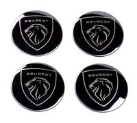 VALCLA 4 Pieces Tapas del Buje para Peugeot 5008 4008 3008 2008 508 408 308 208 56mm, ABS Centro Tapacubos para Tapas Centrales de Rueda Resistente a los arañazos e Impermeable Coche Accesorios,B