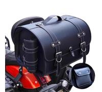 Valcla Bolsa Moto Asiento Trasero para Benelli Caffe Nero 250 2008-2020, Bolsa Trasera Moto Impermeable Cuero PU, Maleta Moto Trasera, Bolsa Moto Almacenamiento,A Black