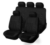 VALCLA Coche Fundas Asientos para Volvo XC60 2009-2015, Cómodo Transpirable Coche Cubreasientos, Delanteros Traseros Cubreasientos Interior Accesorios,A Black