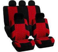 VALCLA Fundas Asientos Coche para Honda Civic EJ1 EJ7 Coupe/EM FG Coupe/FK2 Type R FN2 Type R, 9 Piezas Cómodo Impermeable Completo Juegos Cubreasientos Protectores Coche Interior Accesorios,E Red