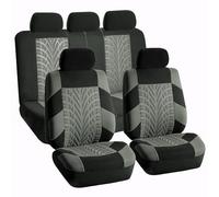 Valcla Fundas Asientos Coche para Renault Scenic II 2004 2005 2006 2007 2008 2009 2010, 9 Piezas Cómodo Impermeable Completo Juegos Cubreasientos Protectores Coche Interior Accesorios,B Grey