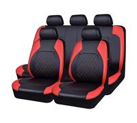 VALCLA Fundas Asientos Coche para VW Golf-VII 2014-2020, Juego Completo 5 Plazas, Impermeables Antideslizantes, Funda Asiento Coche Delantero Trasero,D Red