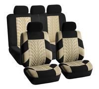 VALCLA Fundas Coche para Mercedes Benz GLA GLC GLC GLE GLE Ame GLK, Fundas Asientos Coche Universales Antideslizantes Impermeables Delantero Trasero, Accesorios Interior, E-Beige