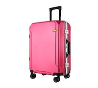 VALCLA Maletas Viaje Maleta de Gran Capacidad, Caja de contraseña de Rueda Universal, Maleta con Cubierta de Carrito portátil for Hombres y Mujeres Maletas Equipaje(Rouge,26in)