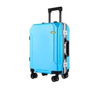 VALCLA Maletas Viaje Maleta de Gran Capacidad, Caja de contraseña de Rueda Universal, Maleta con Cubierta de Carrito portátil for Hombres y Mujeres Maletas Equipaje(Sky Blue,26in)