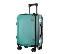 VALCLA Maletas Viaje Maleta de Gran Capacidad, Caja de contraseña de Rueda Universal, Maleta con Cubierta de Carrito portátil for Hombres y Mujeres Maletas Equipaje(Dark Green,24in)